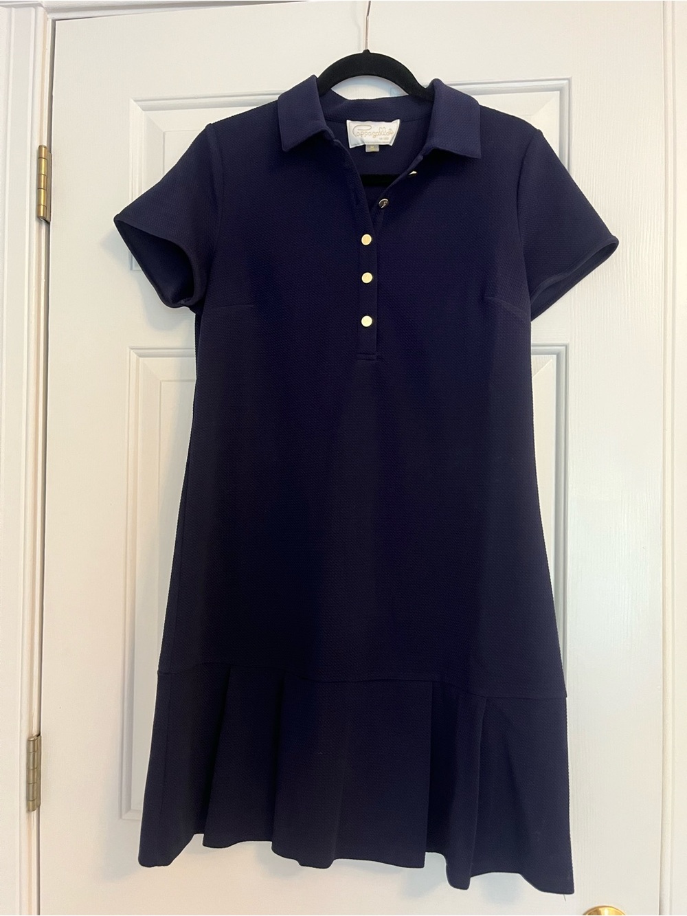 Pappagallo Navy Polo Mini Dress with Gold Buttons